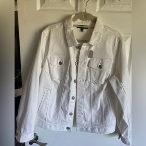 Talbots White Jean Jacket - Size 1X